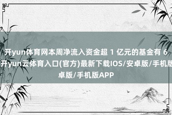 开yun体育网本周净流入资金超 1 亿元的基金有 66 只-开yun云体育入口(官方)最新下载IOS/安卓版/手机版APP