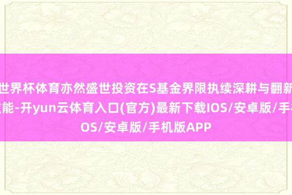 世界杯体育亦然盛世投资在S基金界限执续深耕与翻新的伏击效能-开yun云体育入口(官方)最新下载IOS/安卓版/手机版APP